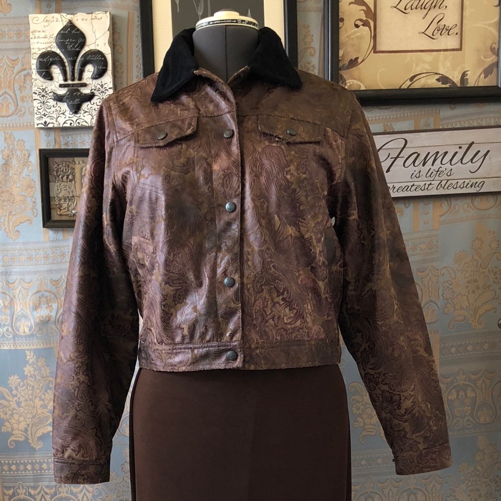 Outback Trading Company battle jacket brown L